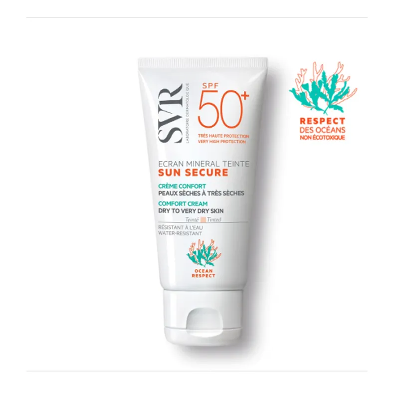 SVR SUN SECURE ECRAN MINERAL TEINTE PEAUX SECHES A TRES SECHES SPF50+ 50ML
