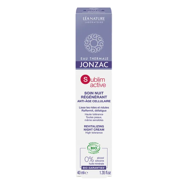JONZAC SUBLIMACTIVE SOIN NUIT REGENERANT ANTI-AGE CELLULAIRE 40ML