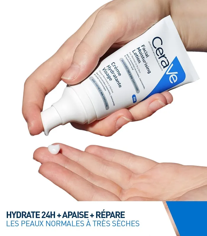 CERAVE CREME HYDRATANTE VISAGE PEAU NORMAL A SECHE 52 ML