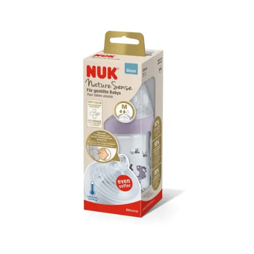 NUK BIBERON NATURE SENS EN VERRE VIOLET 240ML