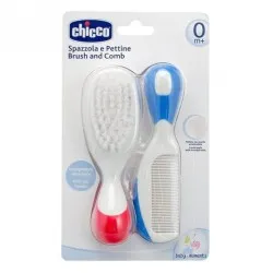CHICCO BROSSE ET PEIGNE ROUGE ET BLEU