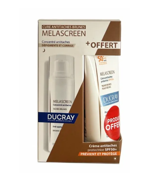 DUCRAY DUO MELASCREEN CONCENTRE ANTITACHES + CREME ANTI TACHES SPF50+ 0FFERTE