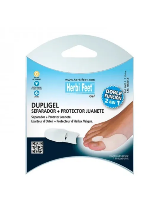 HERBI FEET DUPLIGEL ECARTEUR D'ORTEIL+PROTECTEUR D'HALLUX VALGUS