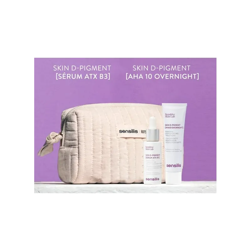 SENSILIS SKIN D-PIGMENT [SERUM ATX B3] 30ML+D-PIGMENT [AHA10 OVERNIGHT] 30ML(-50%)+TROUSSE (OFFERT)