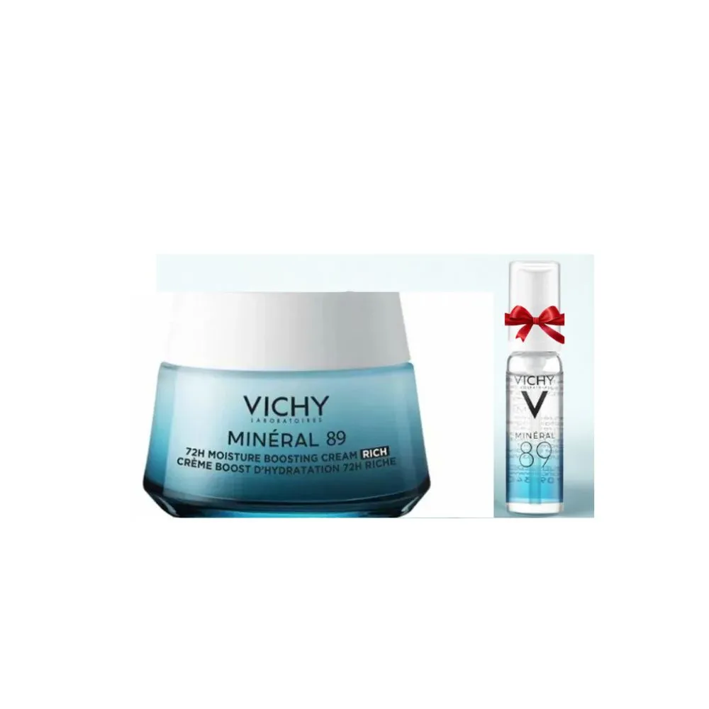 VICHY MINERAL 89 CREME HYDRATANTE RICHE 50ML +SERUM MINERAL BOOSTER 89 10ML (OFFERT )
