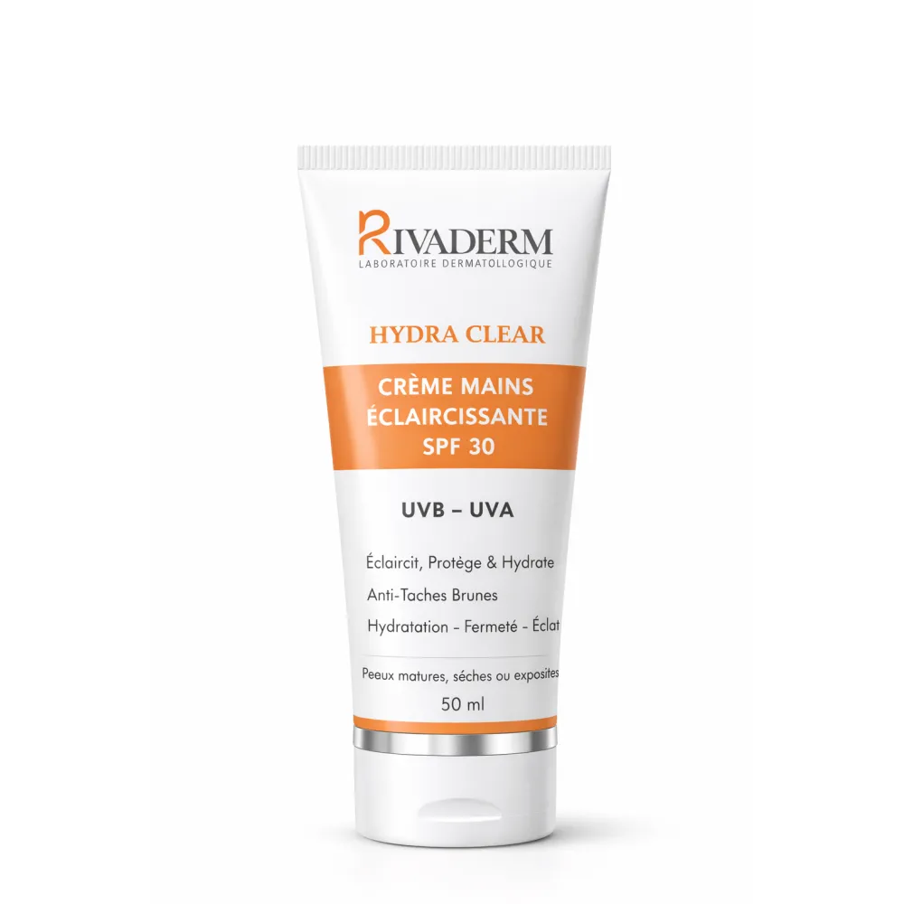 RIVADERM HYDRA CLEAR - CREME MAINS ECLAIRCISSANTE SPF30 50ML