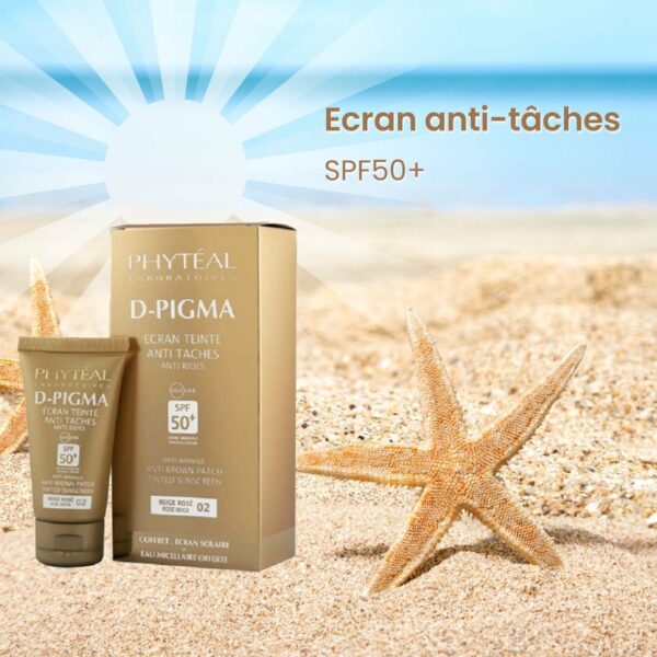 PHYTEAL DPIGMA ECRAN TEINTE BEIGE ROSÉ SPF50+EAU MICELLAIRE A L'ALOE VERA 150ML (OFFERTE)