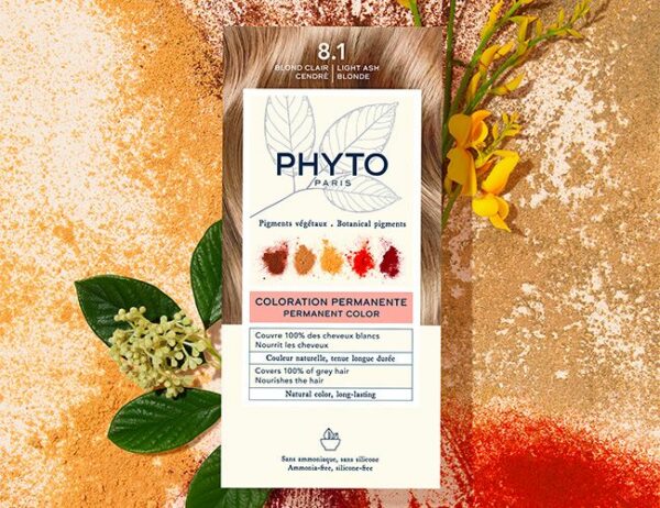 PHYTO COLORATION PERMANENTE 8.1 BLOND CLAIR CENDRE