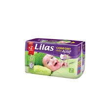 LILAS CONFORT MAX COUCHE BEBE 3-5KG 32 PIECES