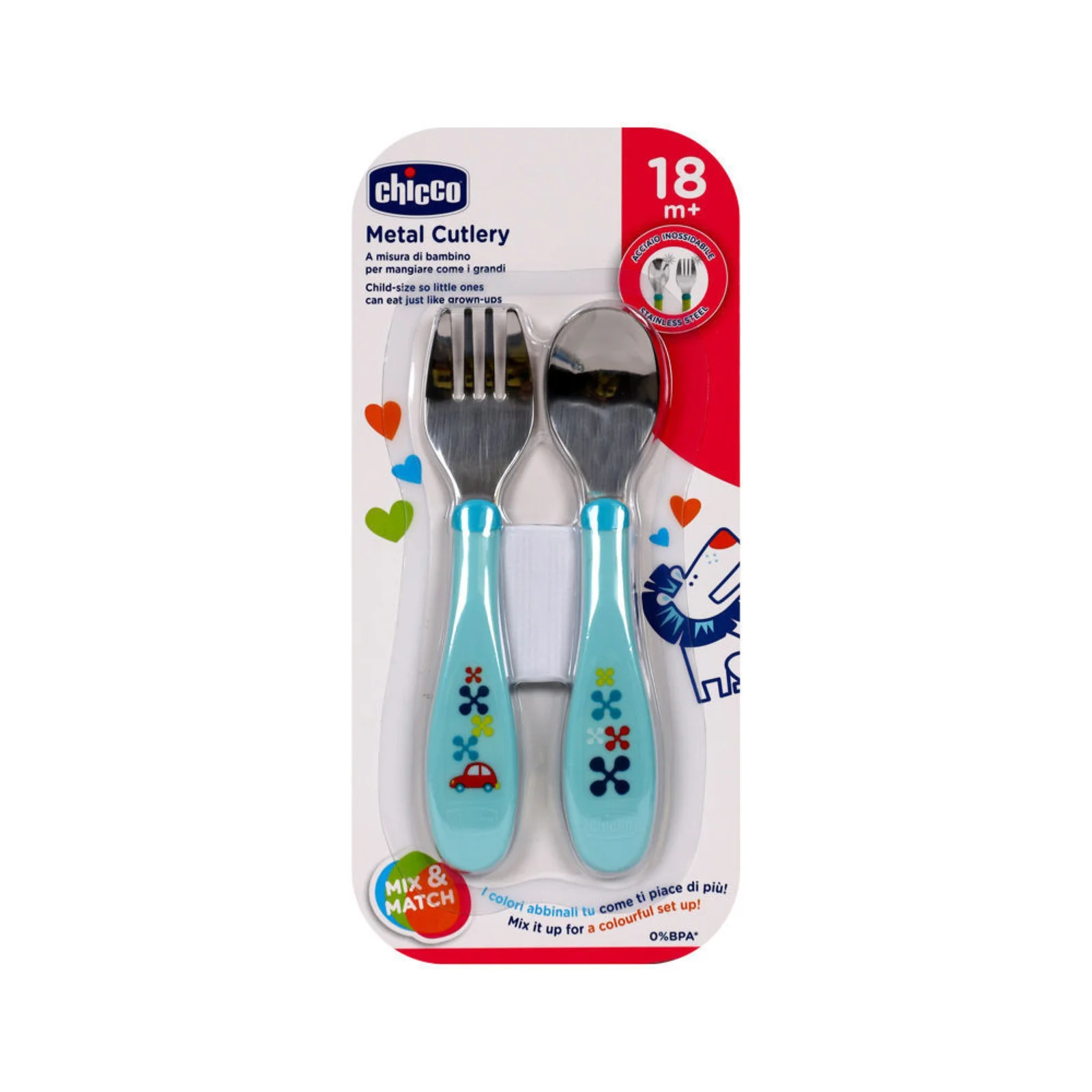 CHICCO Couverts En Métal 18M+