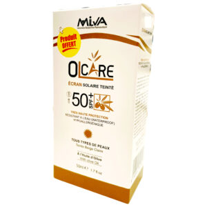Milva Olcare Ecran Solaire Teinté Beige Claire SPF 50+ + Lait démaquillante 100 ml offert