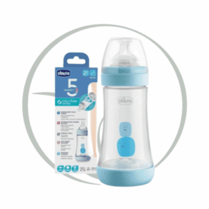 CHICCO BIBERON PERFECT 5 EN PLASTIQUE 2M+ 240ML