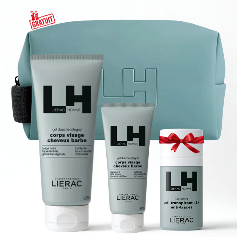 LIERAC HOMME TROUSSE+DEODORANT ANTI TRANSPIRANT 48H 50ML (OFFERT)