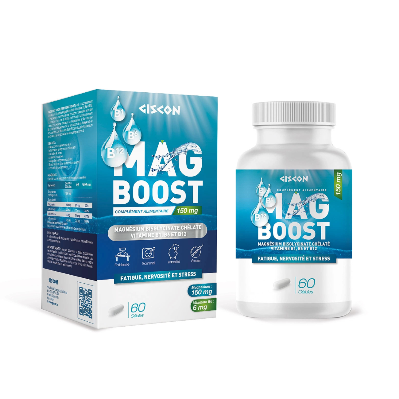 MAGBOOST MAGNESIUM BISGLYCINATE 60 GELULES