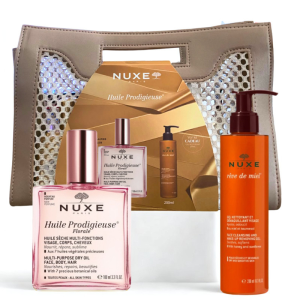 NUXE HUILE PRODIGIEUSE FLORALE 100ML+REVE DE MIEL GEL NETTOYANT ET DEMAQUILLANT 200ML(OFFERT)
